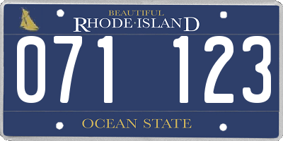 RI license plate 071123