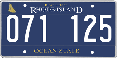 RI license plate 071125
