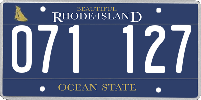 RI license plate 071127