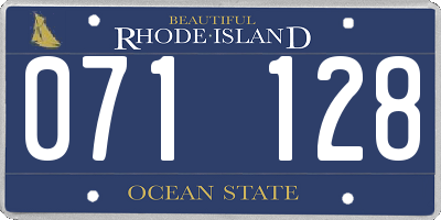 RI license plate 071128