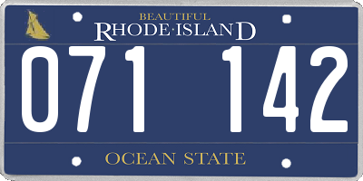 RI license plate 071142
