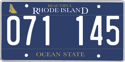 RI license plate 071145