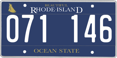 RI license plate 071146