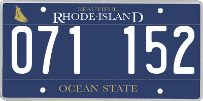 RI license plate 071152