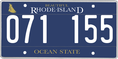 RI license plate 071155