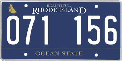 RI license plate 071156