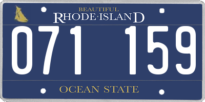 RI license plate 071159