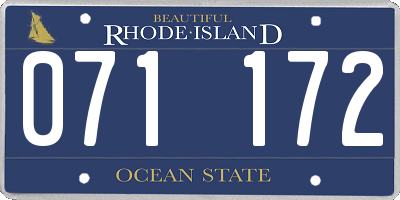 RI license plate 071172