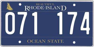 RI license plate 071174