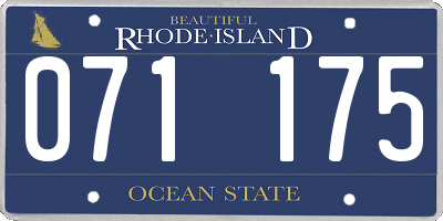 RI license plate 071175