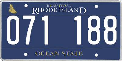 RI license plate 071188