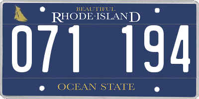 RI license plate 071194
