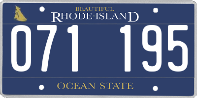 RI license plate 071195
