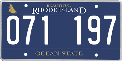RI license plate 071197