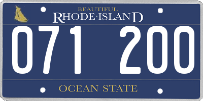 RI license plate 071200