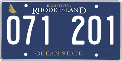 RI license plate 071201