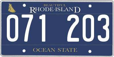 RI license plate 071203