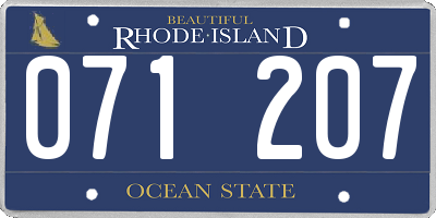 RI license plate 071207