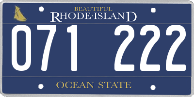 RI license plate 071222