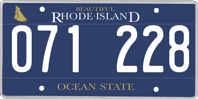 RI license plate 071228