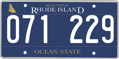 RI license plate 071229