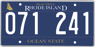 RI license plate 071241
