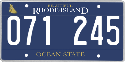 RI license plate 071245