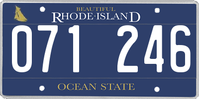 RI license plate 071246