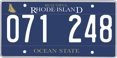 RI license plate 071248