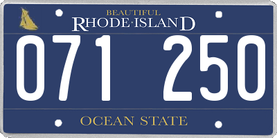 RI license plate 071250
