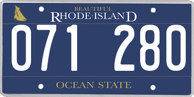 RI license plate 071280