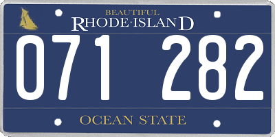 RI license plate 071282