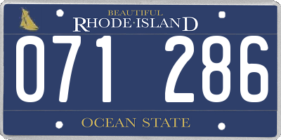 RI license plate 071286