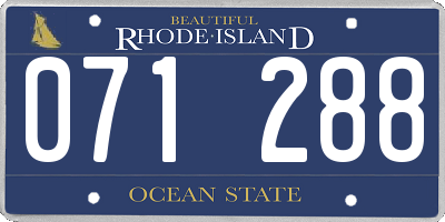 RI license plate 071288