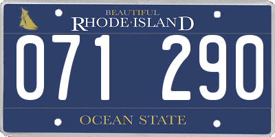 RI license plate 071290