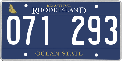 RI license plate 071293