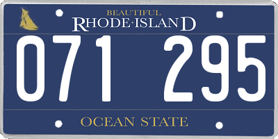 RI license plate 071295