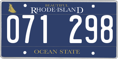 RI license plate 071298