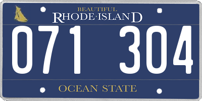 RI license plate 071304