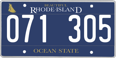 RI license plate 071305