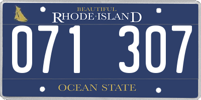 RI license plate 071307