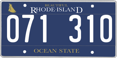 RI license plate 071310