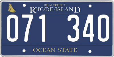 RI license plate 071340