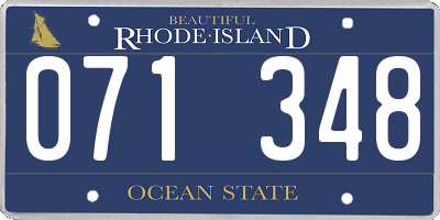 RI license plate 071348