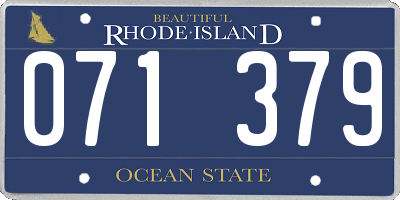 RI license plate 071379
