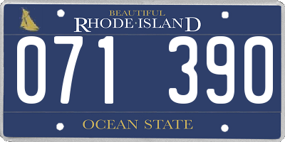 RI license plate 071390