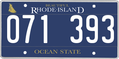 RI license plate 071393