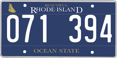 RI license plate 071394