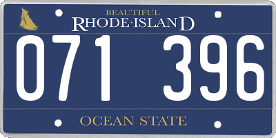 RI license plate 071396