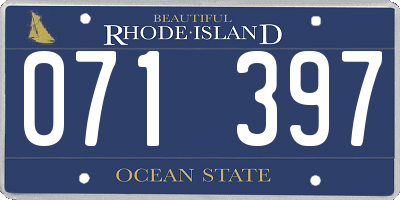 RI license plate 071397